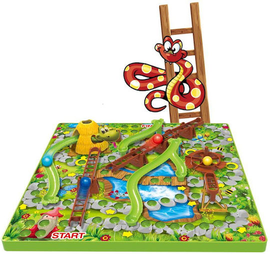 Επιτραπέζιο Παιχνίδι Snakes and Ladders 3D για 2-4 Παίκτες 4+ Ετών
