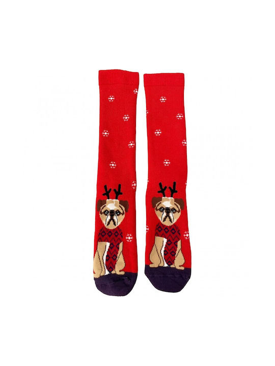 Ekmen Women's Christmas Socks Red