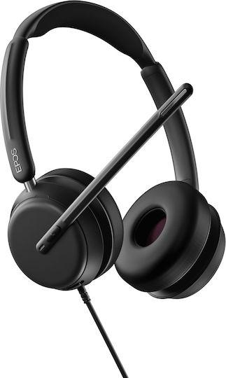 Epos IMPACT 860 UC DUO Auf dem Ohr Multimedia-Headsets mit Mikrofon und Verbindung USB-A / USB-C in Schwarz Farbe