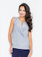 Figl Women's Blouse Sleeveless Gray