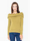 Figl Women's Blouse Long Sleeve Turtleneck Green