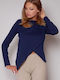 Figl Women's Blouse Cotton Long Sleeve Blue