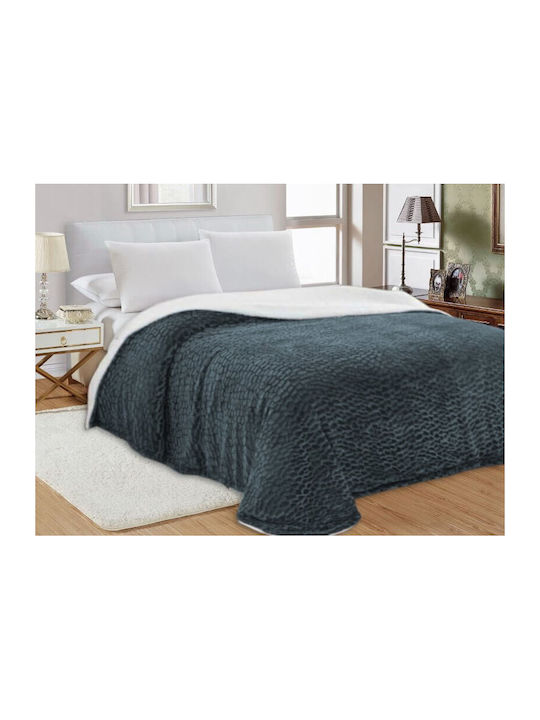 Sherpa Comforter Double 220x240cm Croco Gray Croco