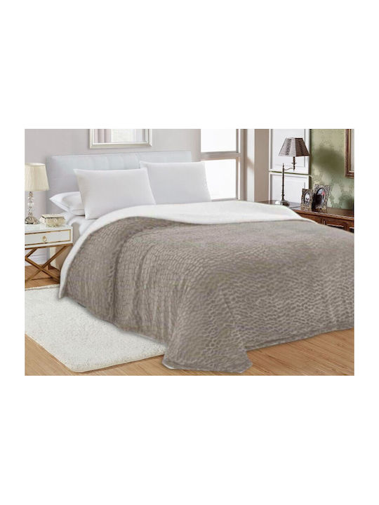 Super King Quilt 220x240cm Croco Beige Croco