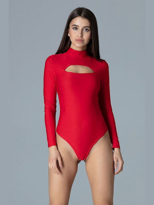 Figl Bodysuit pentru femei Roșu