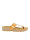 Flache Sandalen für Damen Anatomisch in Tabac Braun Farbe