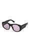 Nina Ricci Women's Sunglasses with Black Plastic Frame and Pink Lens SNR396 700Y