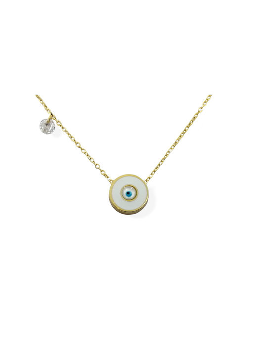 Necklace Eye from Gold Plated Steel