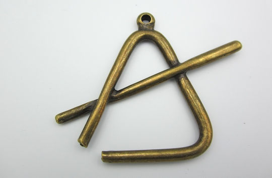 Κρεμαστό Γούρι Μπρούτζινο από Μέταλλο 5.2x6.8cm 2τμχ