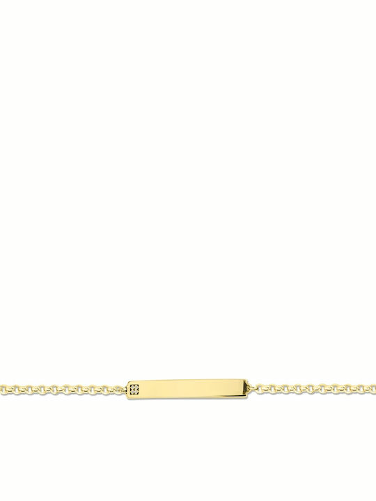 Ekan Kinderarmband ID aus Gold 14K