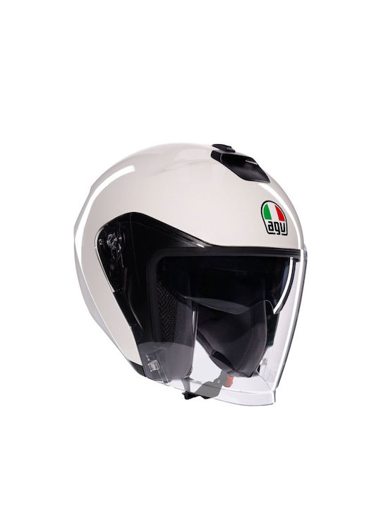 AGV Irides Materia White Motorcycle Helmet Jet ...