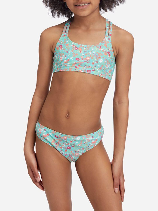 Firefly Ditsy Kinder Badeanzug Bikini Türkis