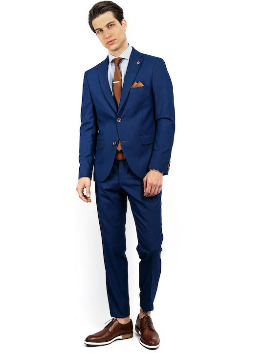 Fragosto Custom Fit Suit - Royal Blue