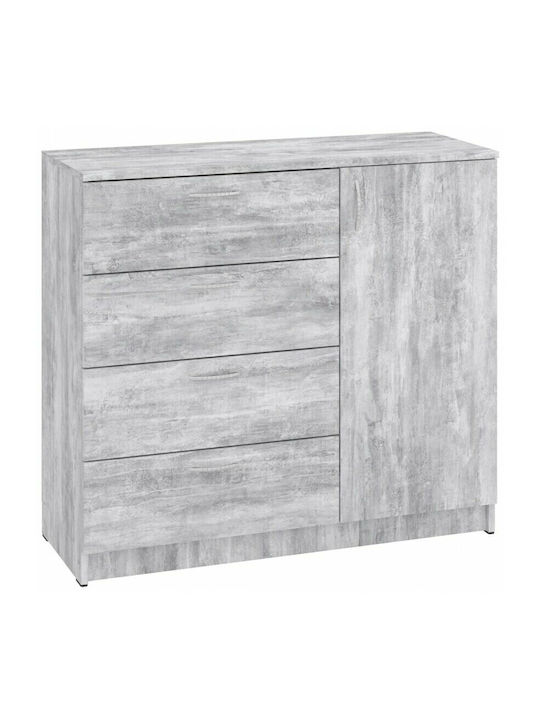 Drawer K-4+1 grey 100x38x90cm