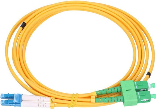 Extralink Cablu De Fibră Optică SC/APC-LC/PC 1.5m Galben