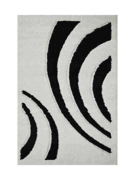 Carpet City 7703 Alb-Negru 160X230cm