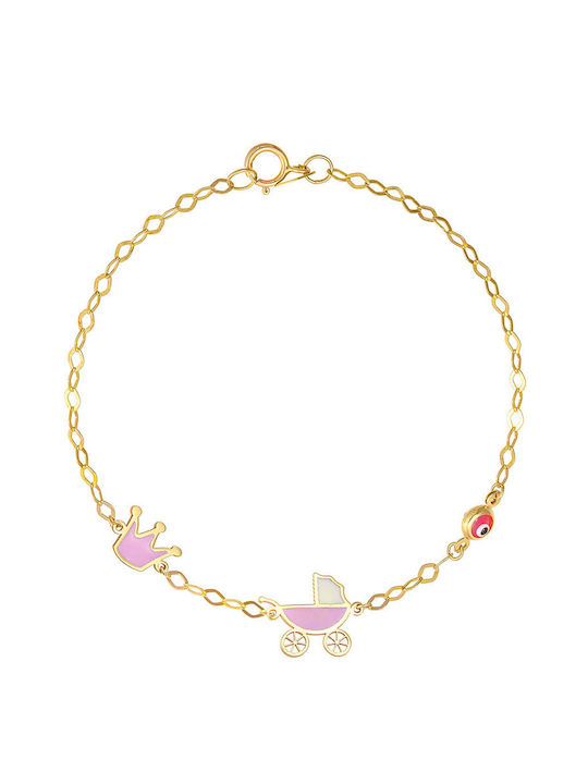 Bracelet Gold 9K Carrot Pink