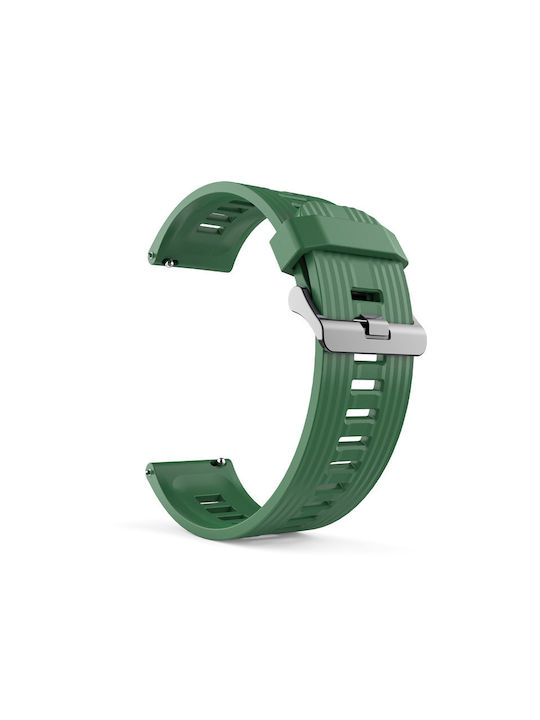 ΛΟΥΡΑΚΙ ΣΙΛΙΚΟΝΗΣ STRIPES ΓΙΑ Realme Watch S- DARK GREEN