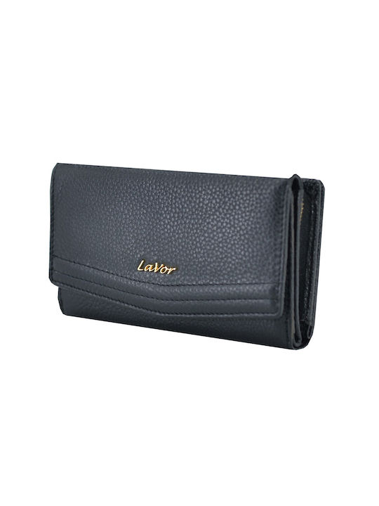 Leder 100 WOMEN'S LEATHER WOOL CODE: 29-WALLET-1-6019 (SCHWARZ)