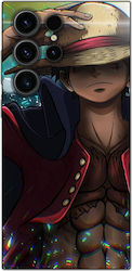 Samsung Galaxy S22 Ultra - Σχέδιο One Piece Luffy (Μαύρη Σιλικόνη)