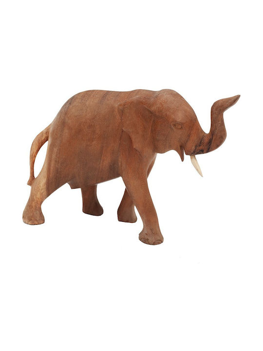 Elefant din lemn 22x17x10cm Ecru