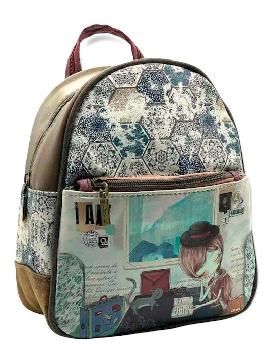 Women's Backpack Small Size Sweet Candy CGB840 Beige