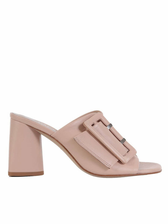 ZINDA SHOES MULES SETA ROSA BEIGE