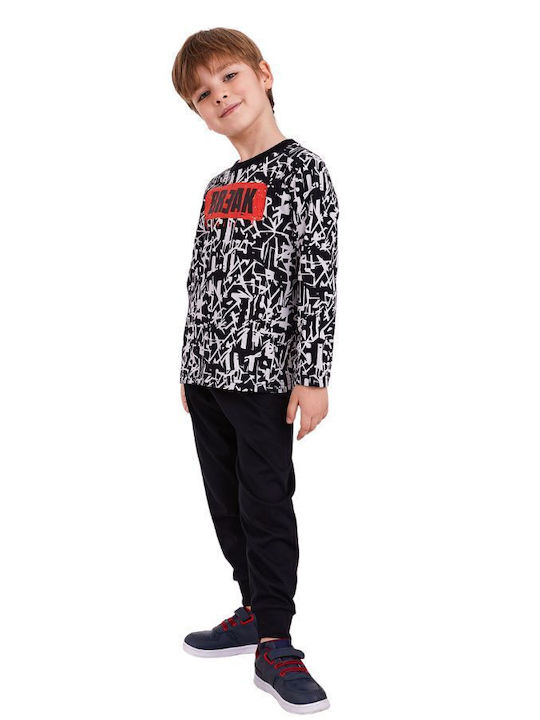 Kids winter tracksuit for boys Arnetta BREAK Cotton Black