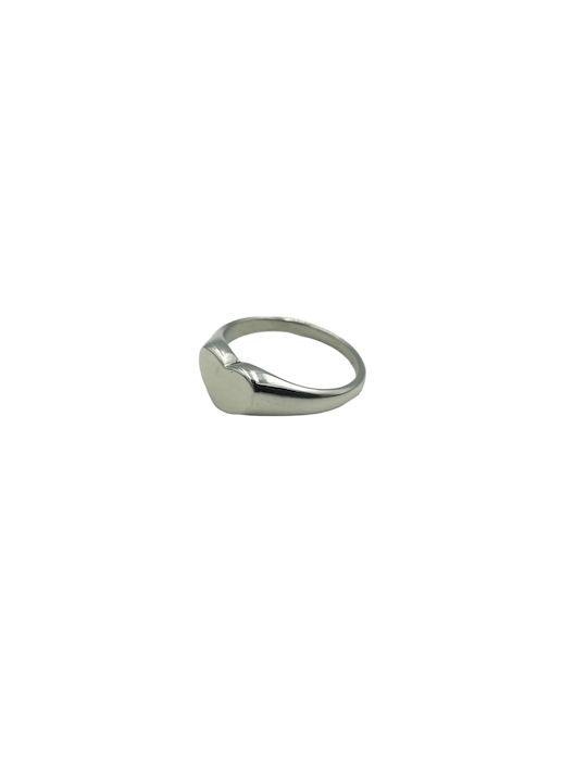 Stainless Steel Heart Ring Silver 10mm 1 piece