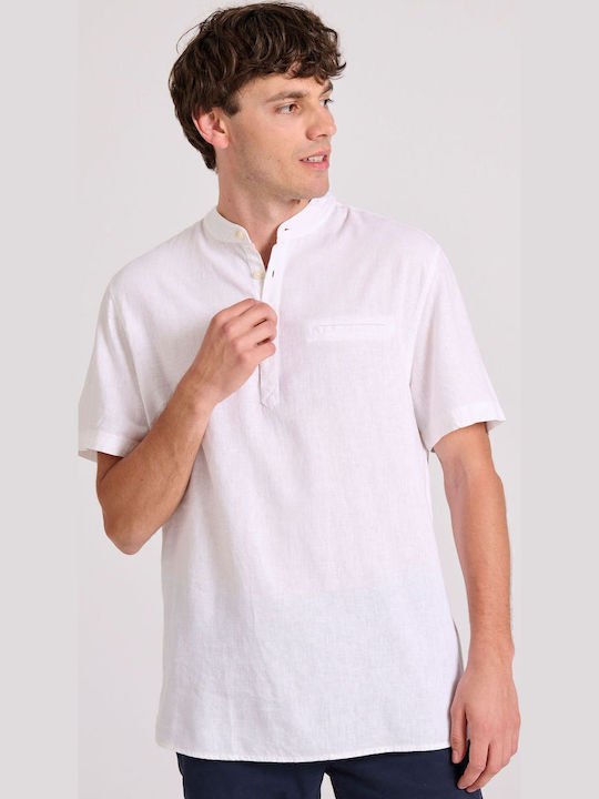 Garage Fifty5 Short-sleeved Linen Shirt in Wide...