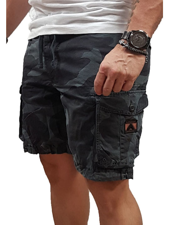 Superdry Мъжки Бански Бърд Шорти Черен Камуфлажен