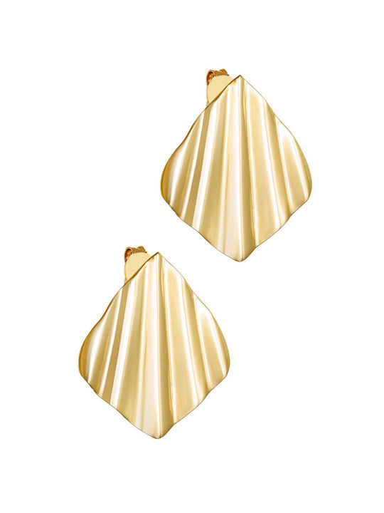 14K Gold Lady Waves Earring