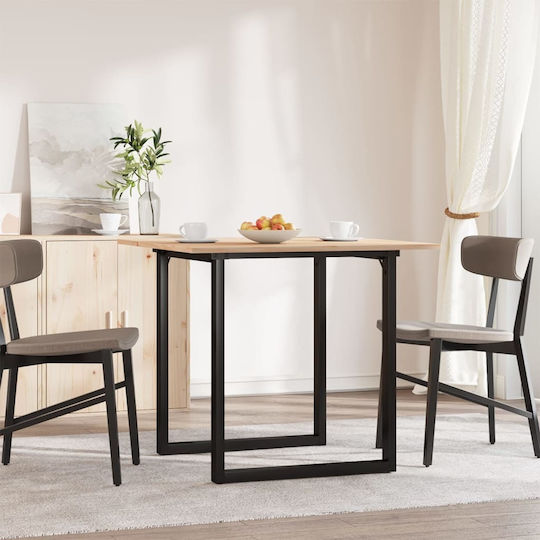 Square Table Dining Room from Solid Wood & Metal 80x80x75cm