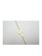 Steel Bracelet Gold Cross 1pc