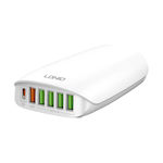 Ldnio Ladestation mit 5 USB-A Anschlüsse und USB-C Anschluss 65W in Weiß Farbe (A6573C)