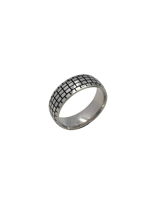 Stainless Steel Ring Silver Design 8mm 1 piece