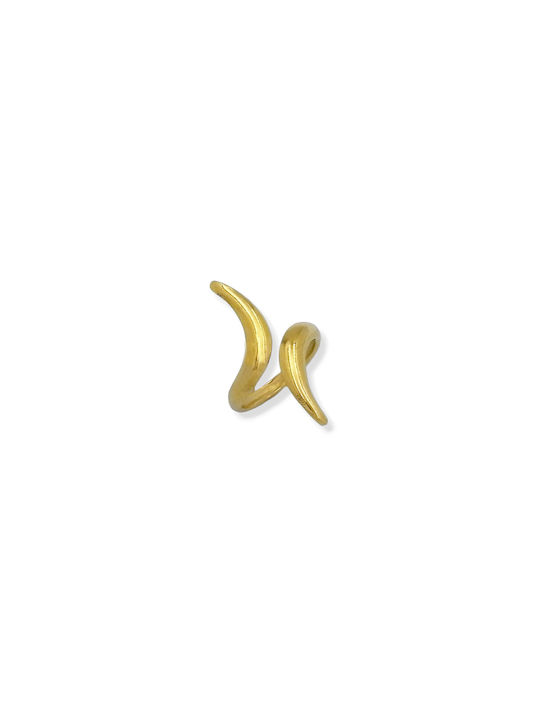 Steel Ring Design Gold 1pc