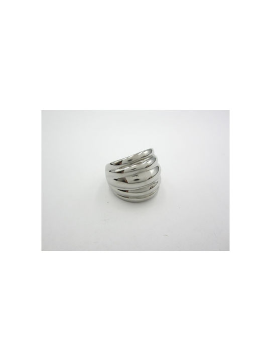 Steel Ring Silver Lines