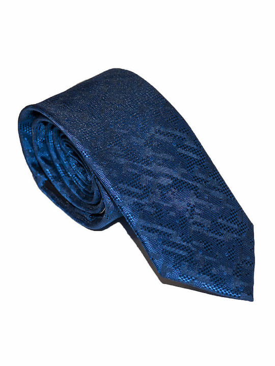 Leonardo Uomo Men's Tie Printed in Blue Color