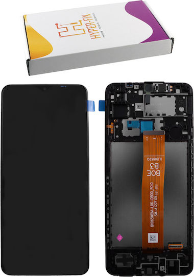 Hyper Fix Screen with Touch Mechanism and Frame for SAMSUNG A127 A12 NACHO (Black)