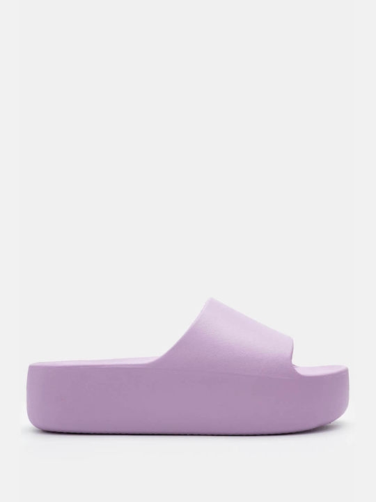 Double Sole Monochrome Flip Flops 4084942-lilac