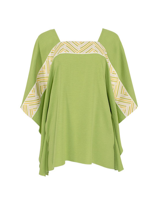 Cabbage Tunic Blouse with Tassel