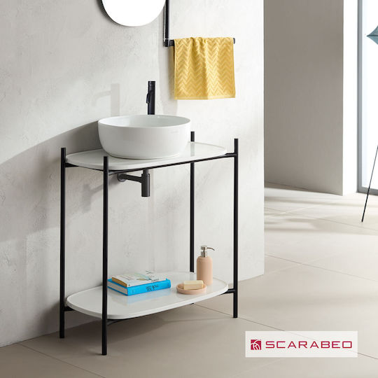 Scarabeo Blat fără Lavoar L74xW43xH77cm Alb