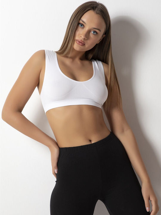 Donex Women's Sports Bra without Padding white