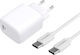 GoGEN Ladegerät mit USB-C Anschluss und Kabel USB-C - USB-C 20W Stromlieferung Weißς (ACHPD120CW)