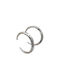 Stainless Steel Hoop Earrings Silver 40mm 1 pair