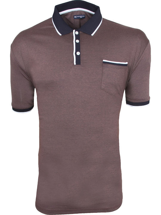 Polo Short Sleeve Blouse Brown