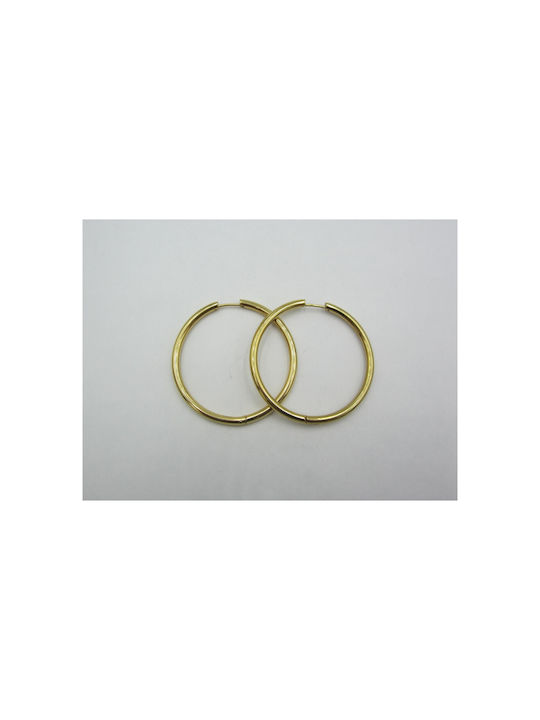 Stainless Steel Gold Hoop Earrings 45x3mm 1 Pair