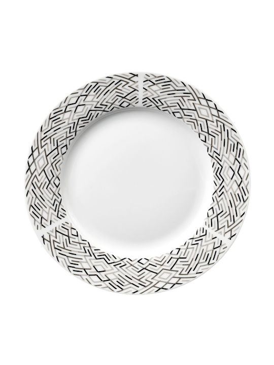 Ankor Teller Wüste aus Porzellan Gray mit Durchmesser 19cm