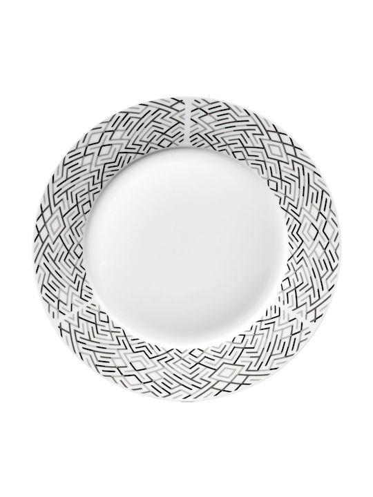 Ankor Teller Untiefe aus Porzellan Gray mit Durchmesser 24cm